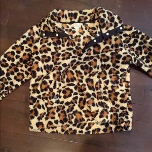 J. Crew leopard print pullover